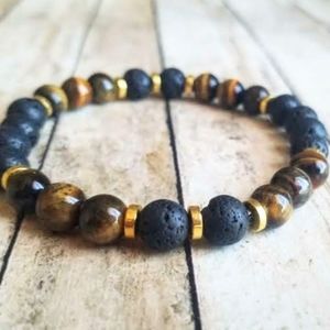 8" Tiger's Eye Diffuser Bracelet